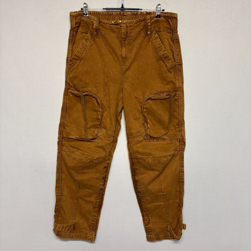 NWT Free People We The Free Can't Compare Slouch Pants Size Large Cargo D129 -10
